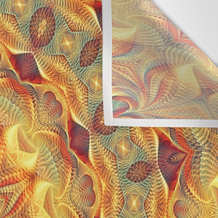Flower Of Life Mandala (Sun) Wall Tapestry Gallery Image 3