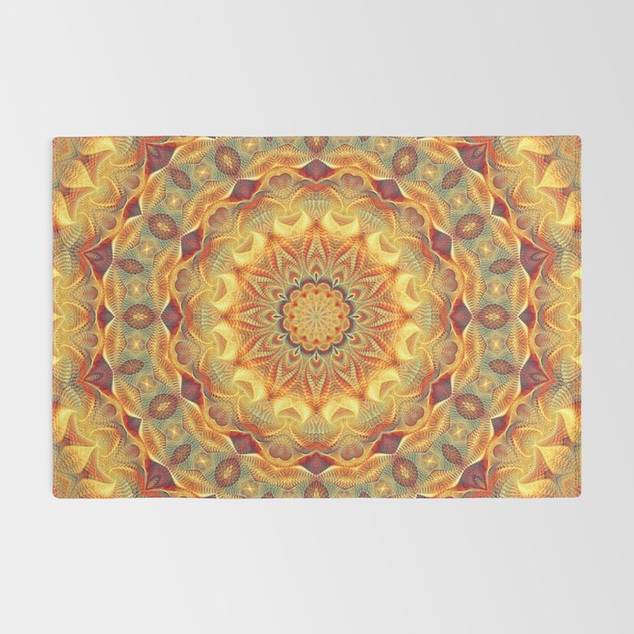 Flower Of Life Mandala (Sun) Rug Gallery Image 2