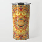 Flower Of Life Mandala (Sun) Travel Mug Gallery Image 1
