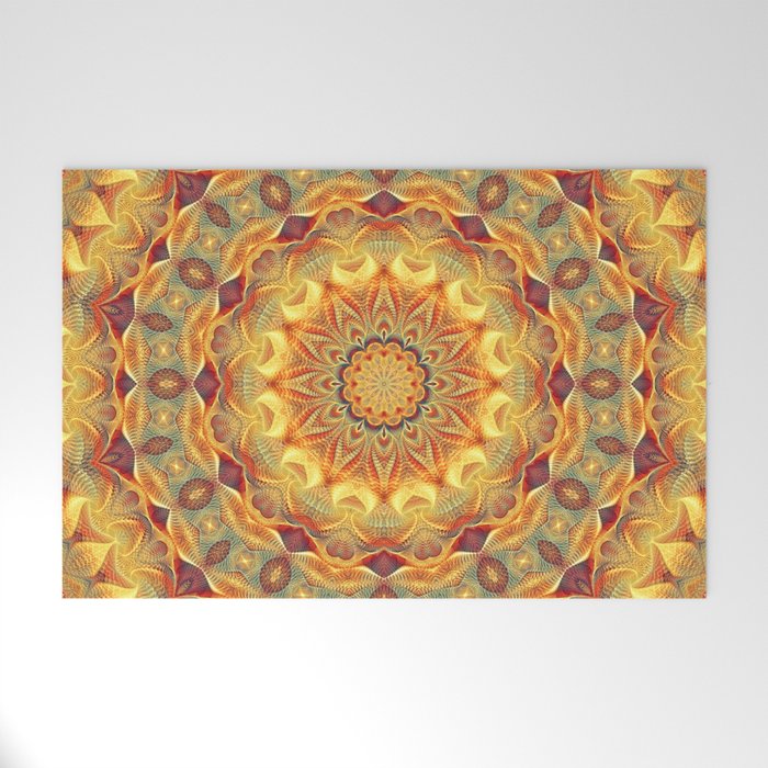 Flower Of Life Mandala (Sun) Welcome Mat Gallery Image 1
