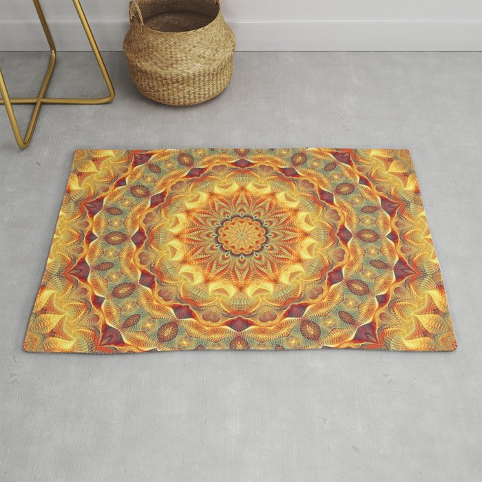 Flower Of Life Mandala (Sun) Rug Gallery Image 1