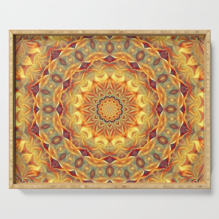 Flower Of Life Mandala (Sun) Serving Tray Gallery Image 1