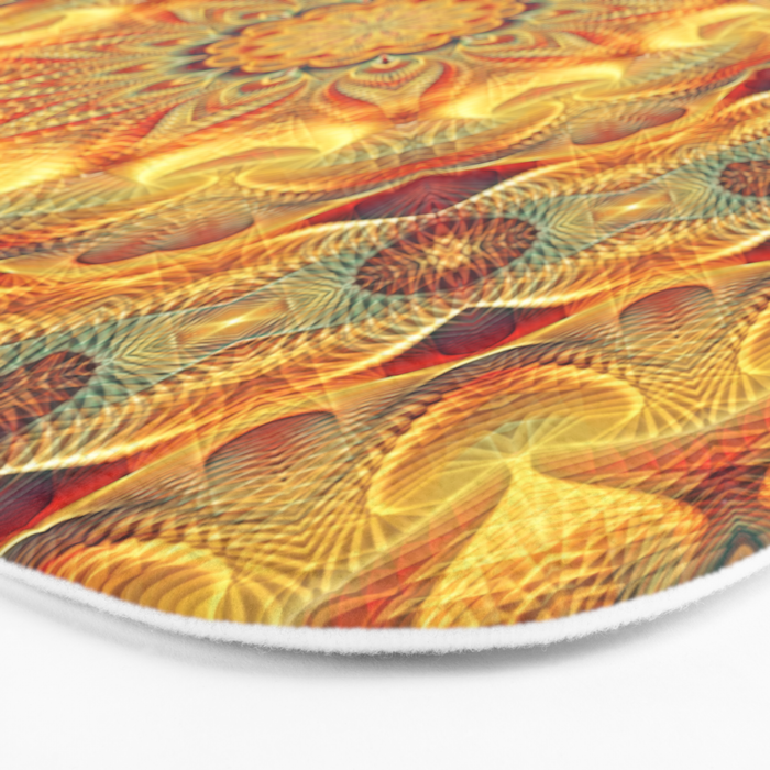 Flower Of Life Mandala (Sun) Bath Mat Gallery Image 3