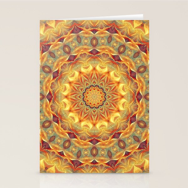 Flower Of Life Mandala (Sun) Stationery Card Gallery Image 2