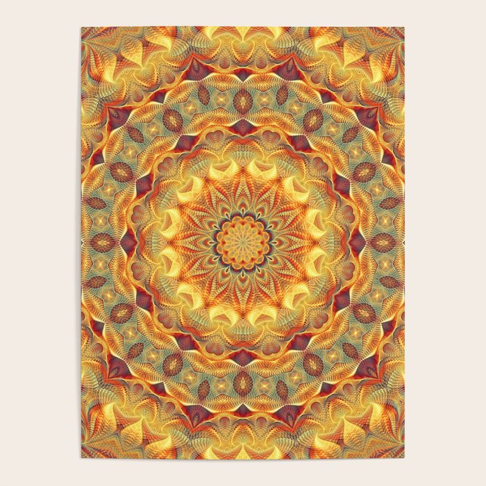 Flower Of Life Mandala (Sun) Poster Gallery Image 1