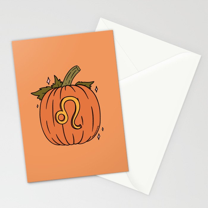 Leo Pumpkin Stationery Card Gallery Image 2