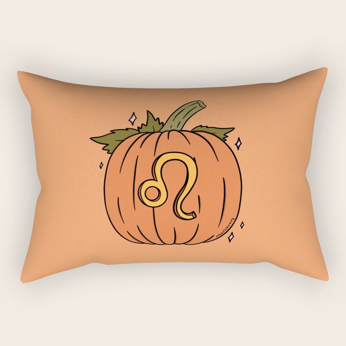 Leo Pumpkin Rectangular Pillow Gallery Image 1