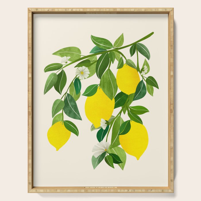 Summer Lemons / Tropical Fruit Series Serving Tray Gallery Image 1