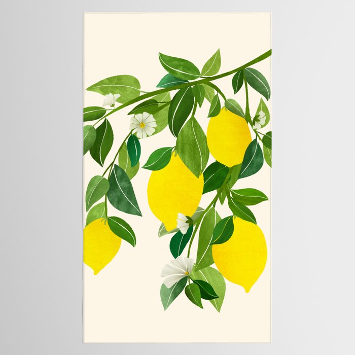 Summer Lemons / Tropical Fruit Series Tablecloth Gallery Image 2