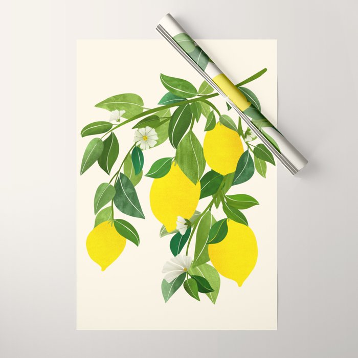 Summer Lemons / Tropical Fruit Series Wrapping Paper Gallery Image 1