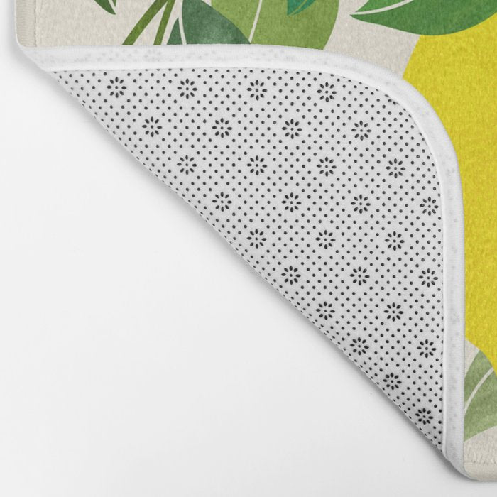 Summer Lemons / Tropical Fruit Series Bath Mat Gallery Image 2