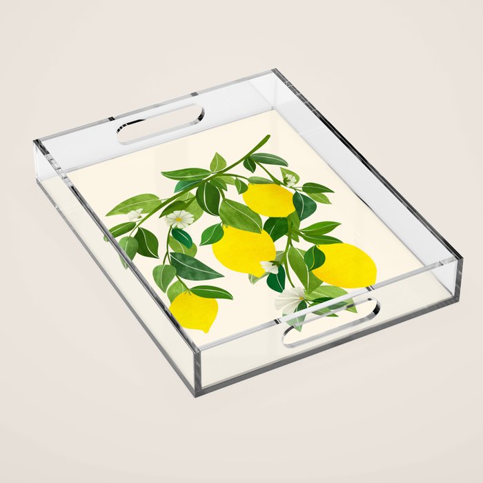 Summer Lemons / Tropical Fruit Series Acrylic Tray Gallery Image 1
