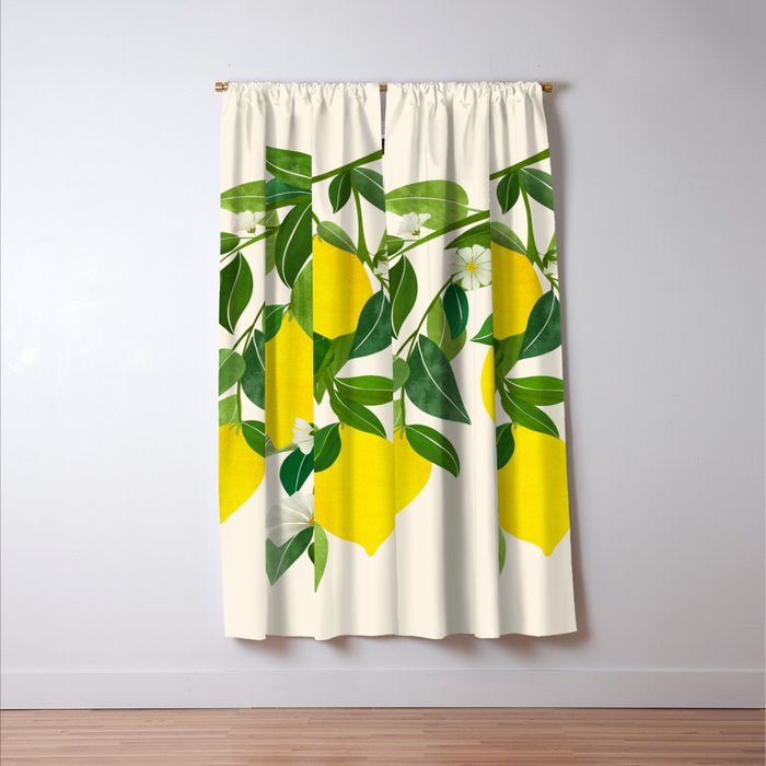 Summer Lemons / Tropical Fruit Series Window Curtain Gallery Image 3