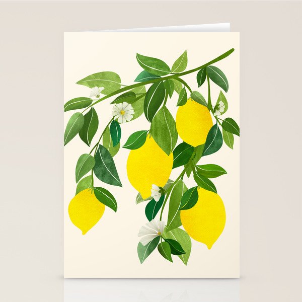 Summer Lemons / Tropical Fruit Series Stationery Card Gallery Image 1
