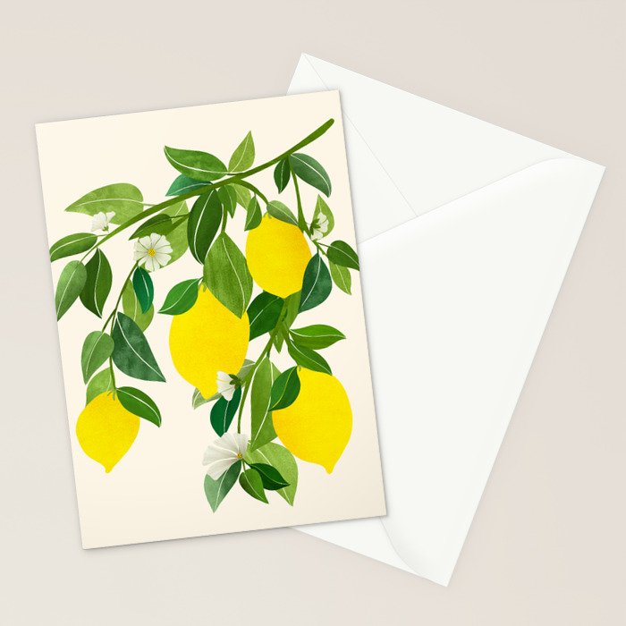 Summer Lemons / Tropical Fruit Series Stationery Card Gallery Image 2
