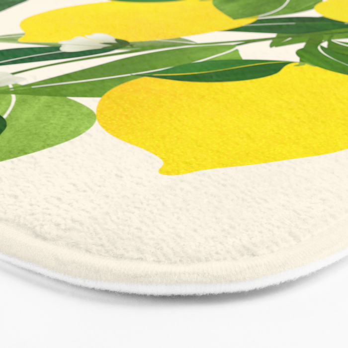 Summer Lemons / Tropical Fruit Series Bath Mat Gallery Image 3