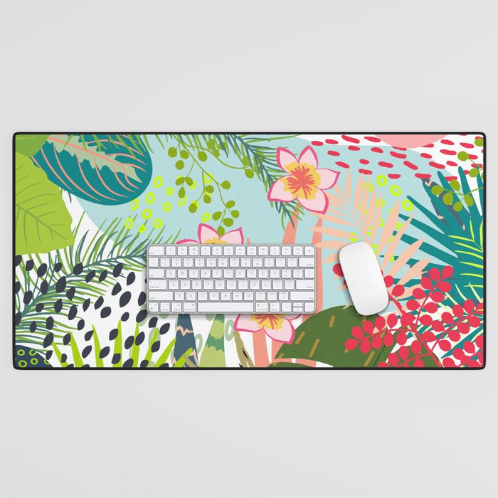 Tropical, Palms, Jungle Prints, Nature Art. Desk Mat Gallery Image 1