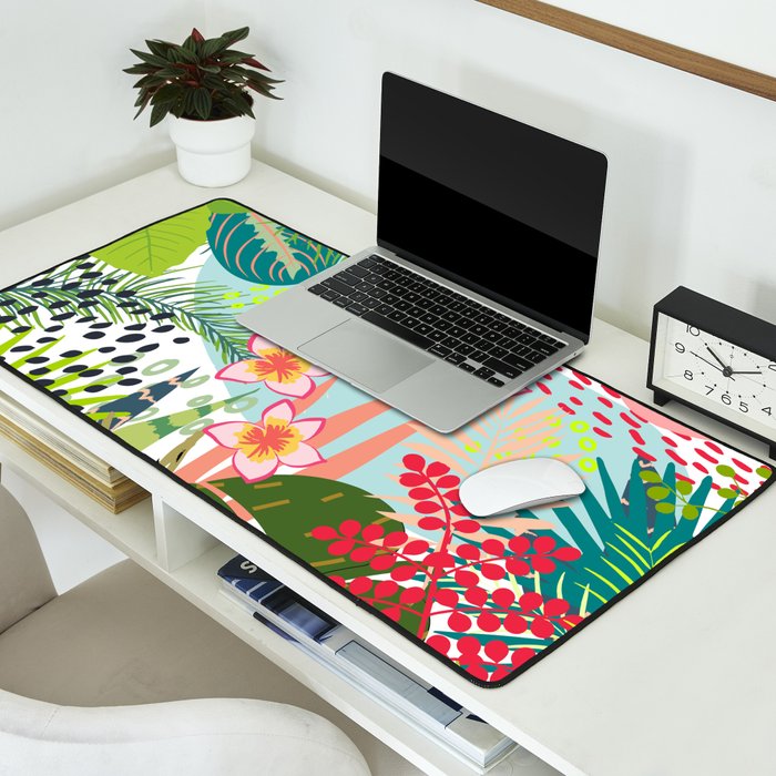 Tropical, Palms, Jungle Prints, Nature Art. Desk Mat Gallery Image 2