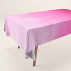 Modern fuchsia watercolor paint brushtrokes Tablecloth Gallery Image 1