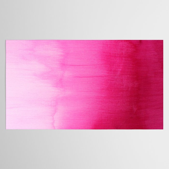 Modern fuchsia watercolor paint brushtrokes Tablecloth Gallery Image 2
