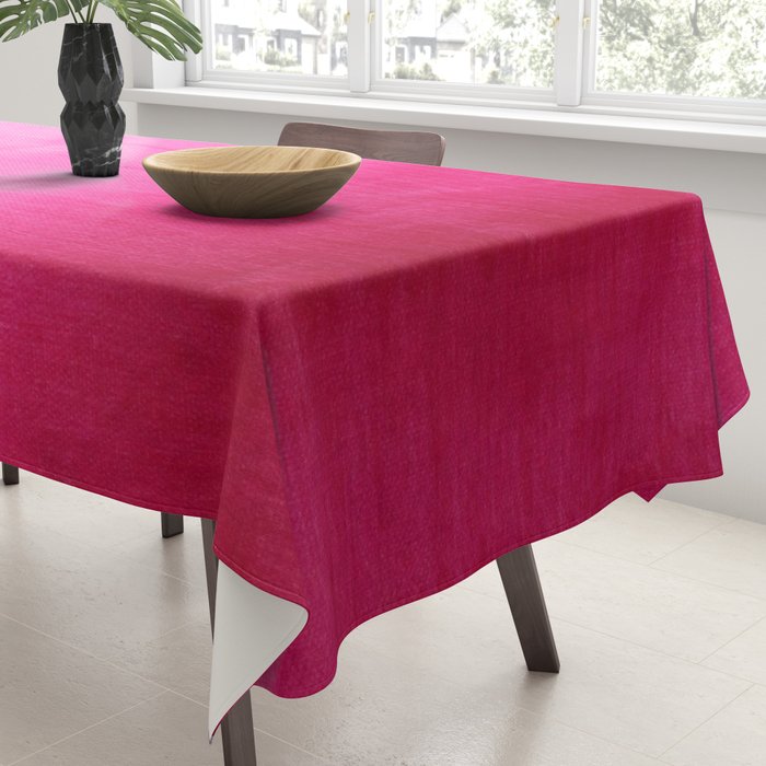 Modern fuchsia watercolor paint brushtrokes Tablecloth Gallery Image 3