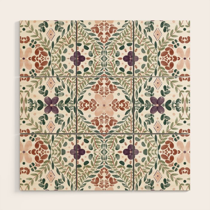 Rustic Intricate Garden Wood Wall Art Gallery Image 1