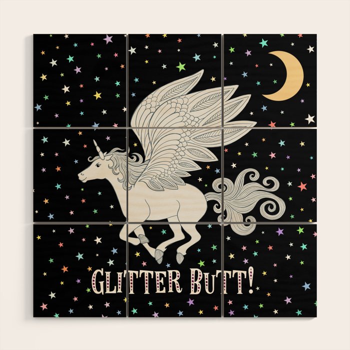 Glitter Butt! Wood Wall Art Gallery Image 1
