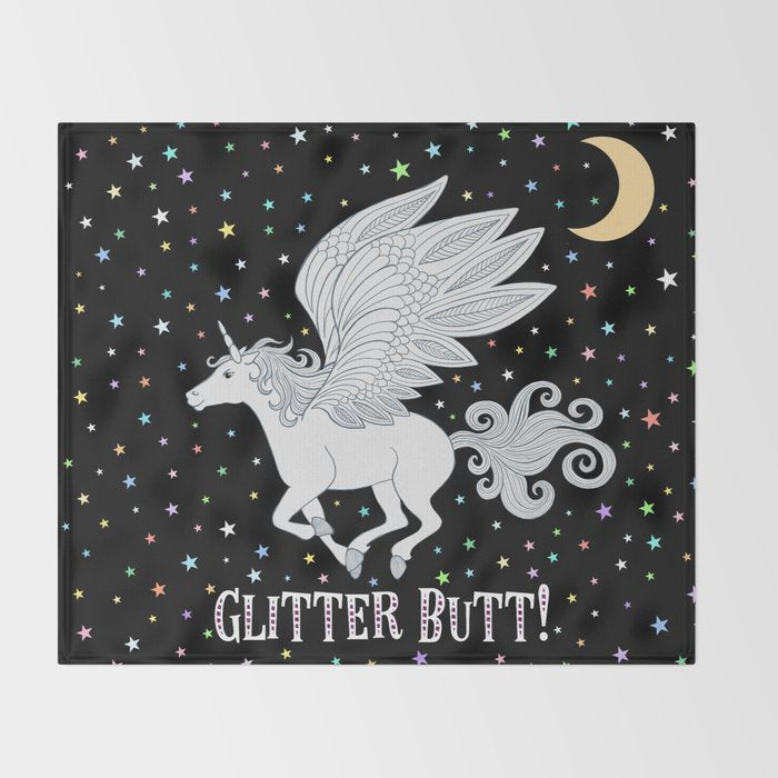 Glitter Butt! Throw Blanket Gallery Image 2