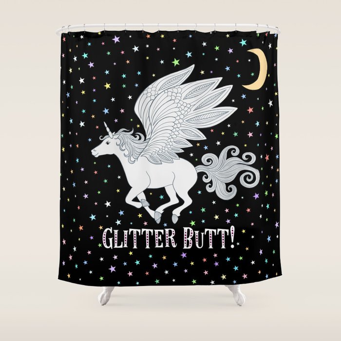 Glitter Butt! Shower Curtain Gallery Image 1