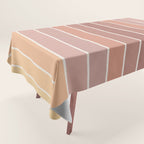 Gradient Arch VII Earthy Pastel Mid Century Modern Rainbow Tablecloth Gallery Image 1
