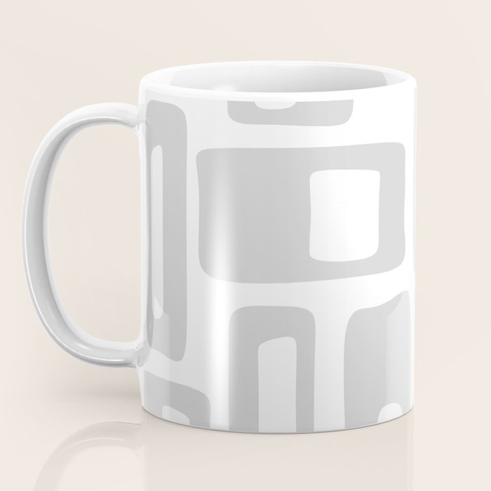 Retro Mid Century Modern Abstract Pattern 731 Winter Gray Coffee Mug Gallery Image 3