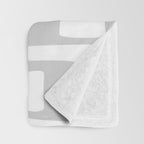 Retro Mid Century Modern Abstract Pattern 731 Winter Gray Throw Blanket Gallery Image 3