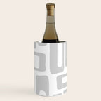 Retro Mid Century Modern Abstract Pattern 731 Winter Gray Wine Chiller Gallery Image 1
