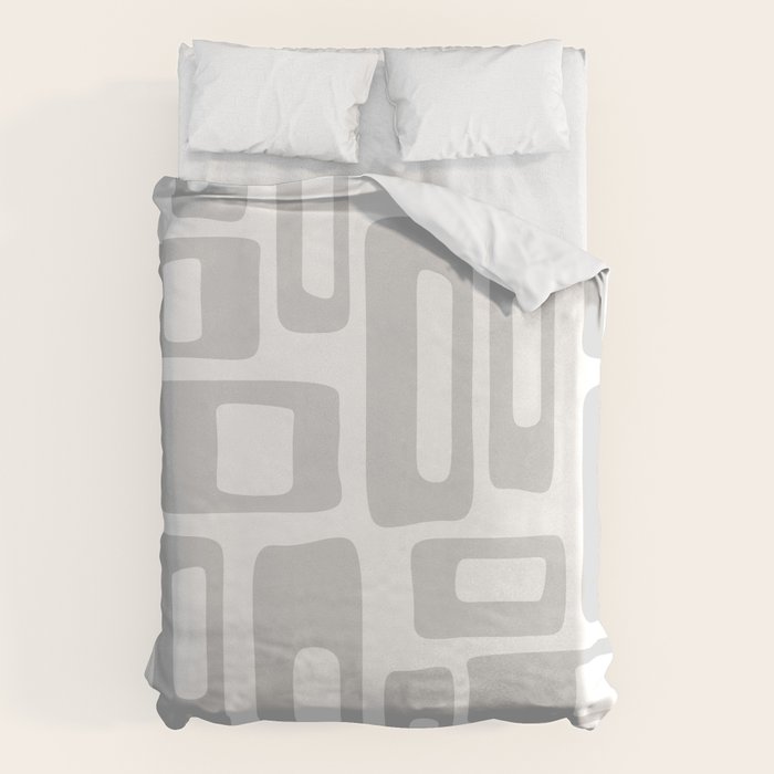 Retro Mid Century Modern Abstract Pattern 731 Winter Gray Duvet Cover Gallery Image 6