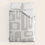 Retro Mid Century Modern Abstract Pattern 731 Winter Gray Duvet Cover Gallery Image 6