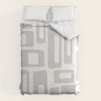 Retro Mid Century Modern Abstract Pattern 731 Winter Gray Comforter Gallery Image 6