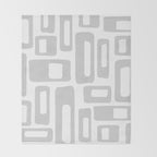 Retro Mid Century Modern Abstract Pattern 731 Winter Gray Throw Blanket Gallery Image 2