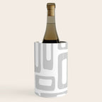 Retro Mid Century Modern Abstract Pattern 731 Winter Gray Wine Chiller Gallery Image 3