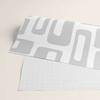 Retro Mid Century Modern Abstract Pattern 731 Winter Gray Wrapping Paper Gallery Image 2
