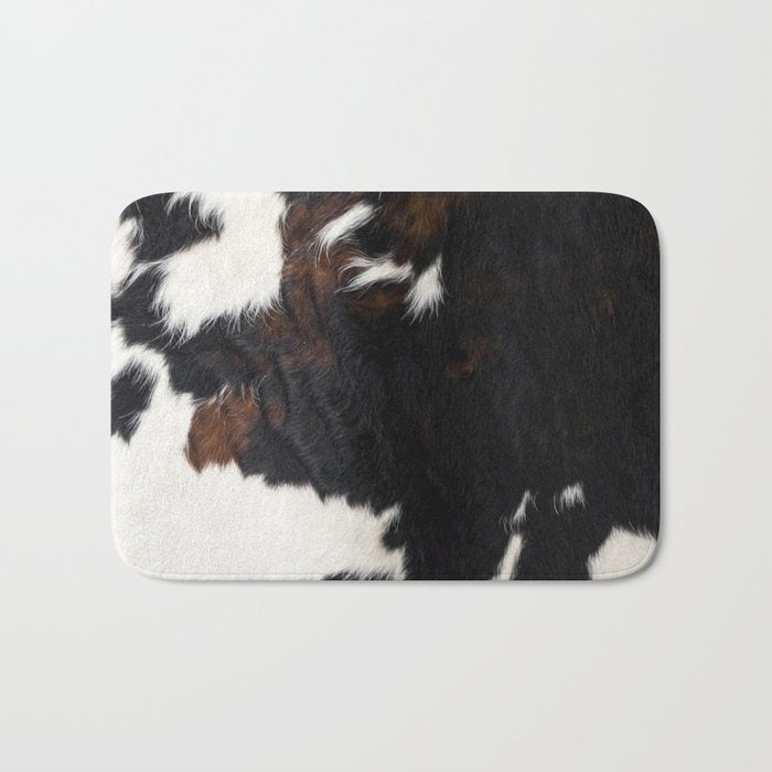 Cowhide Farmhouse Decor (photograph) Bath Mat Gallery Image 1