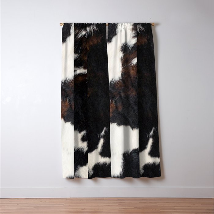 Cowhide Farmhouse Decor (photograph) Window Curtain Gallery Image 3