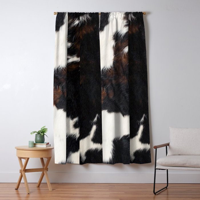 Cowhide Farmhouse Decor (photograph) Window Curtain Gallery Image 1