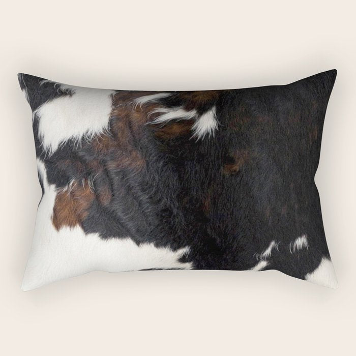 Cowhide Farmhouse Decor (photograph) Rectangular Pillow Gallery Image 2