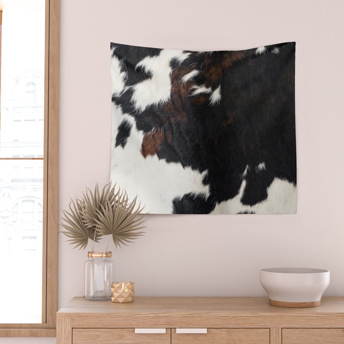 Cowhide Farmhouse Decor (photograph) Wall Tapestry Gallery Image 2