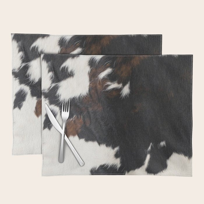 Cowhide Farmhouse Decor (photograph) Placemat Gallery Image 1