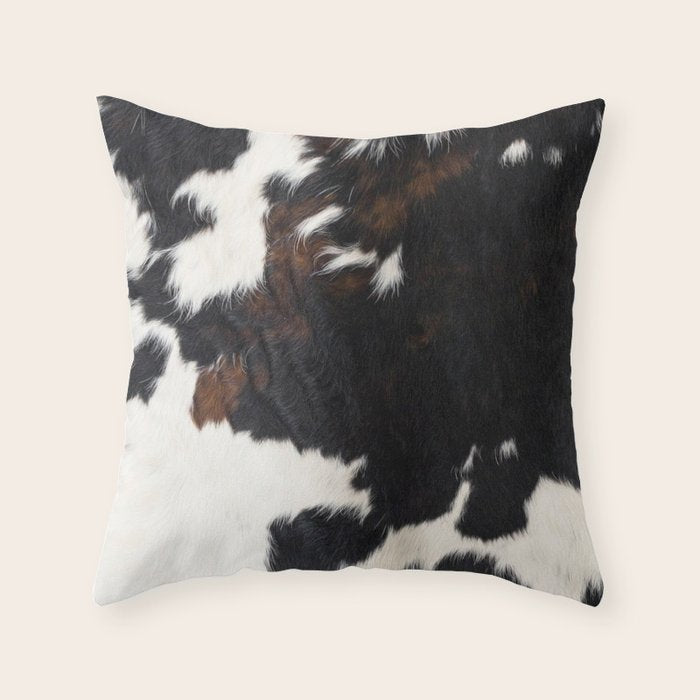 Cowhide Farmhouse Decor (photograph) Throw Pillow Gallery Image 6
