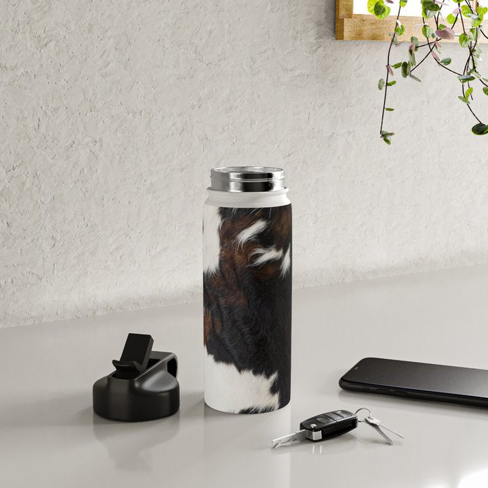Cowhide Farmhouse Decor (photograph) Water Bottle Gallery Image 4