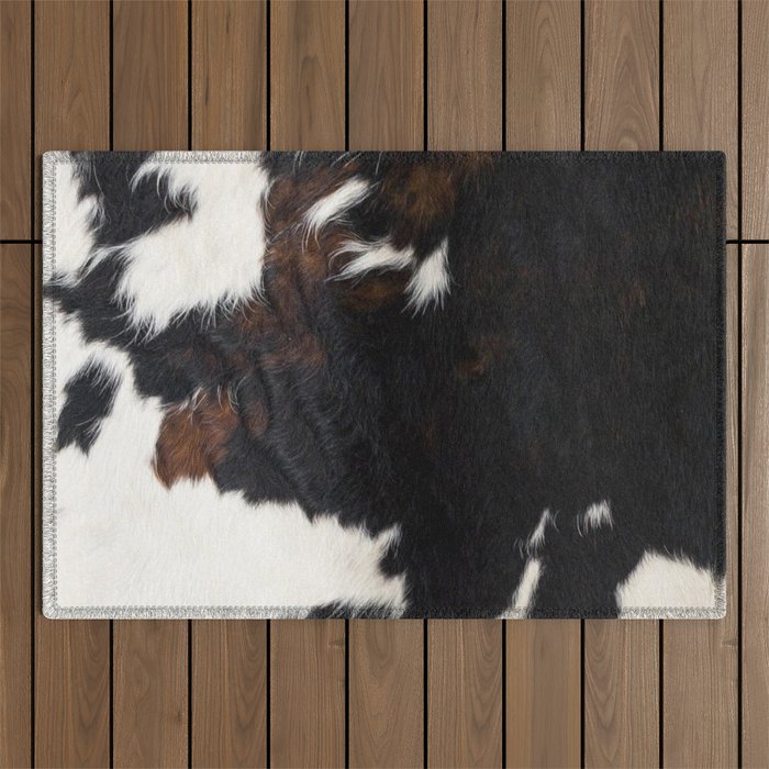 Cowhide Farmhouse Decor (photograph) Outdoor Rug Gallery Image 1