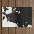 Cowhide Farmhouse Decor (photograph) Outdoor Rug Gallery Image 1