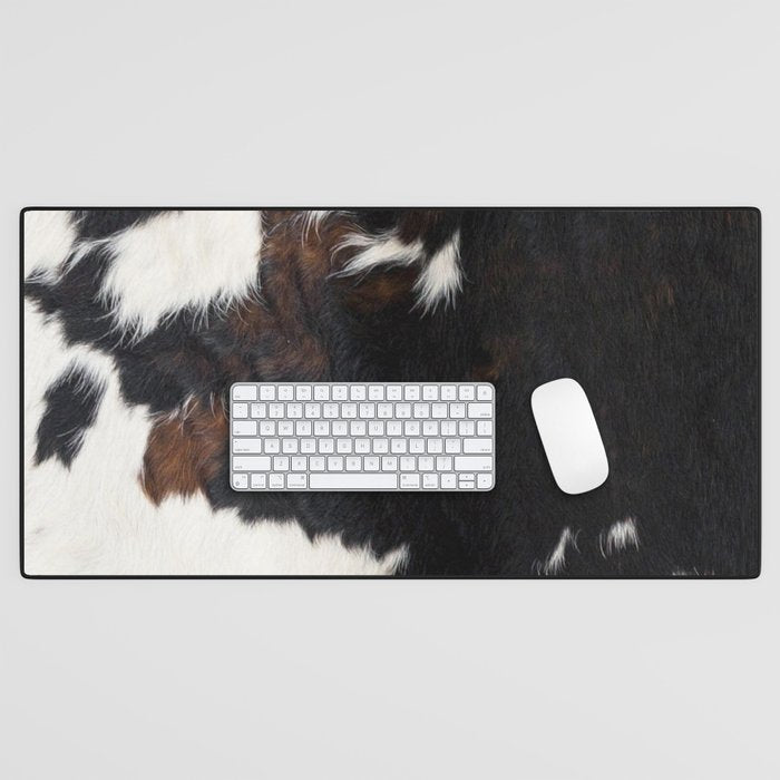 Cowhide Farmhouse Decor (photograph) Desk Mat Gallery Image 1